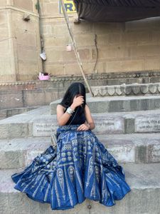 Navy Blue Heavy Skirt