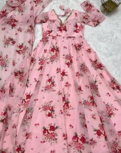 Beautiful Anarkali Gown With Dupatta