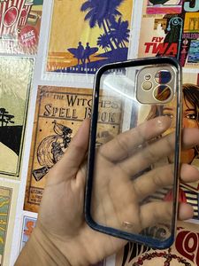 Transparent Cover With Blue Sides For iPhone 12/12pro