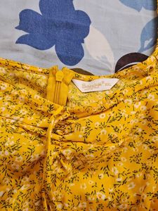 Floral Yellow Mini Dress