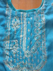 Flair Suit With Contrast Duppatta