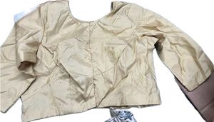 Pure Silk Saree with cream colour readymade blouse
