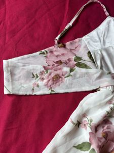 White Floral Playsuit