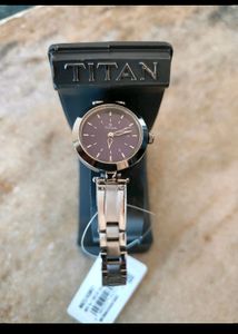 Titan Ocen Blue Dial & Silver Chain Womens Watch