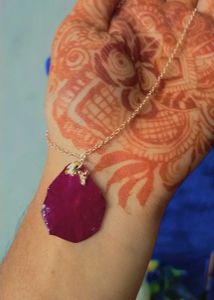 Resin Rose Petal Pendent