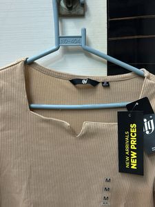 Ribbed Square Neck Top