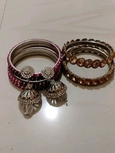 Bangles & Earring Set,used