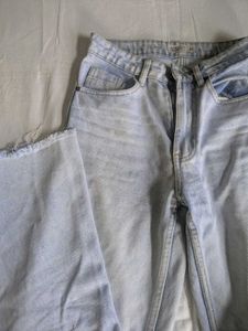Light Blue Flared Denim Jeans