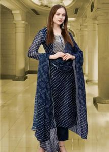 Elegant Striped Kurta Set
