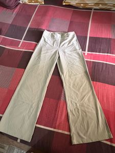 Beige Lined Trousers On Trend And  Sale T