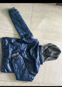 Stylish Blue Hooded Jacket