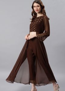 Women Georgette Ethnic Top Pant Set