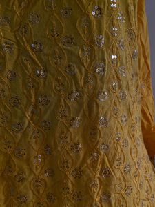 Yellow Embellished Sharara Suit