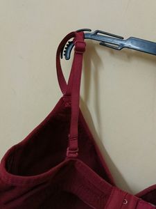 Maroon Lightly Padded Bra