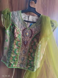 Olive Mehendi Lehenga Choli
