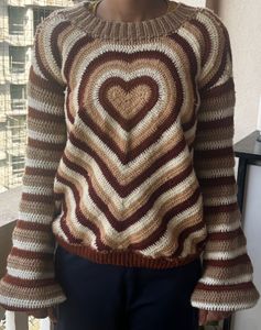 Crochet Heart Sweater