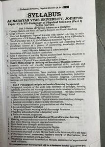 Pedagogy of Physics B.Ed