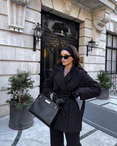 Old Money Imported Black Coat