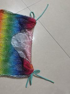 Rainbow Knit Cover-Up Dress