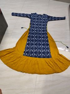 Long Anarkali Kurta With Attach Skirt