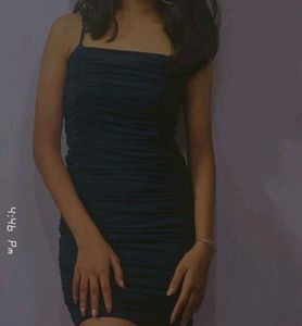 Adjustable Dark Blue Bodycon Dress