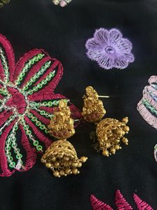Golden Jhumka Earrings