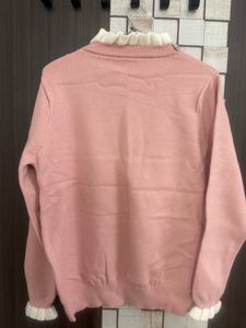 Cute Pink Embellished Sweater