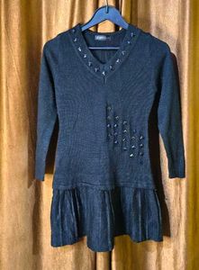 Sweater with Embellished Stones Work Size 40 inche