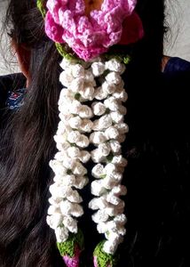 Crochet Flower Hair Accessory