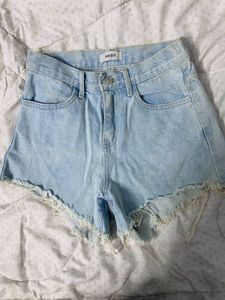 High Waist Demin Short