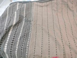 Striped Patterned Fabric Cotton Saree