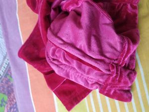 Elegant Pink Velvet Saree Blouse