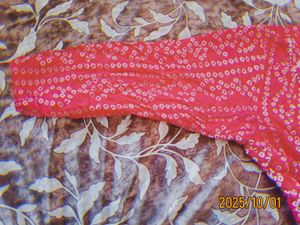 red Bandhani Kurta
