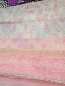 Pretty Pink Floral Saree