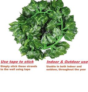 Green Money Plant - Artificial Leafs (Set of 5)