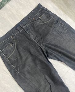 evisu baggy black-gold vintage y2k jeans unisex