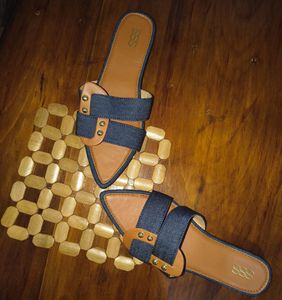 Denim Pointed Toe Flats