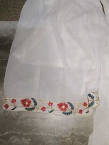 White Embroidered Garara Pants