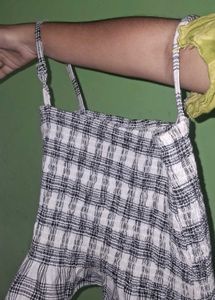 Plaid Ruffled Cropped Tank Top