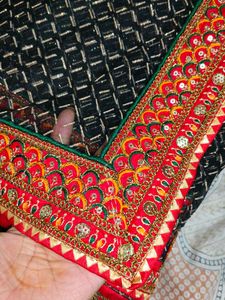 Elegant Black  net Saree