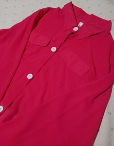 Bright Pink Button-Down Shirt