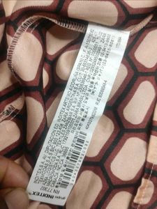 Zara Patterned Tie Neck Top