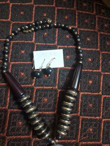 Beaded Jewellery Set Black