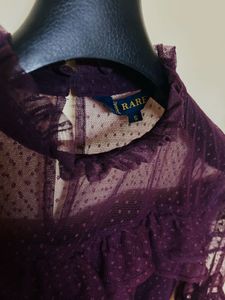 Elegant Purple Ruffle Top