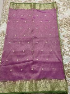 Partywear Saree With Tailormade Blouse