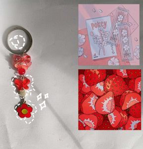 Red Floral Keychain