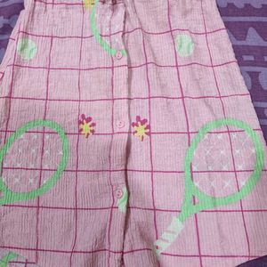 Cute Pink Checked Dress