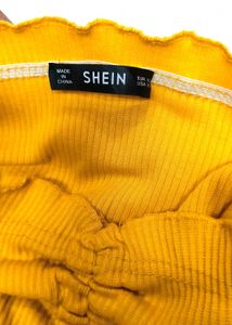 New Unused Piece Shein Yellow Tube Crop Top