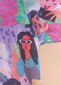 Caaraa Colourful Cool Girls Button Down Shirt