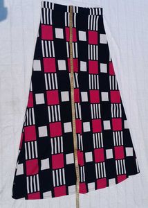 Retro Checkered Maxi Skirt